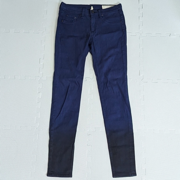 Rag & Bone Size 28 Navy Ombre Skinny Jeans - Picture 2 of 7